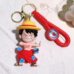 luffy rubber keychain