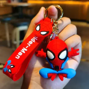 Spiderman rubber keychain