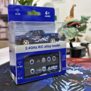 Mini Alloy Remote Control Pickup Off-Road Vehicle Charging High- Speedrift Racing Toy Blue