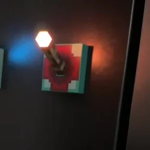 Mine-craft Torch fridge magnet