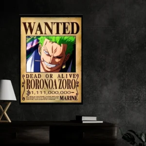 Zoro wanted poster a5 size