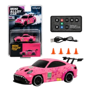 Yegao Porsche Mini RC Car 2.4GHZ Imported 1:64 Scale Alloy Full Proportion Four-wheel Drive Drift Remote Controller Car